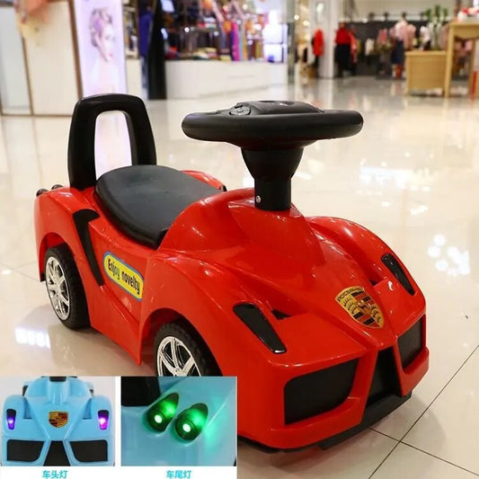 Children's Four-wheel Toy Rocking Bike for Kids. Tricycle  Kid Car with music.