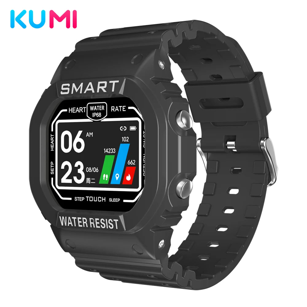 KUMI U2 1.14 Inch Smart Watch Sports Fitness Heart Rate Blood Pressure Monitor IP68 Waterproof Smart Watch for IOS Android