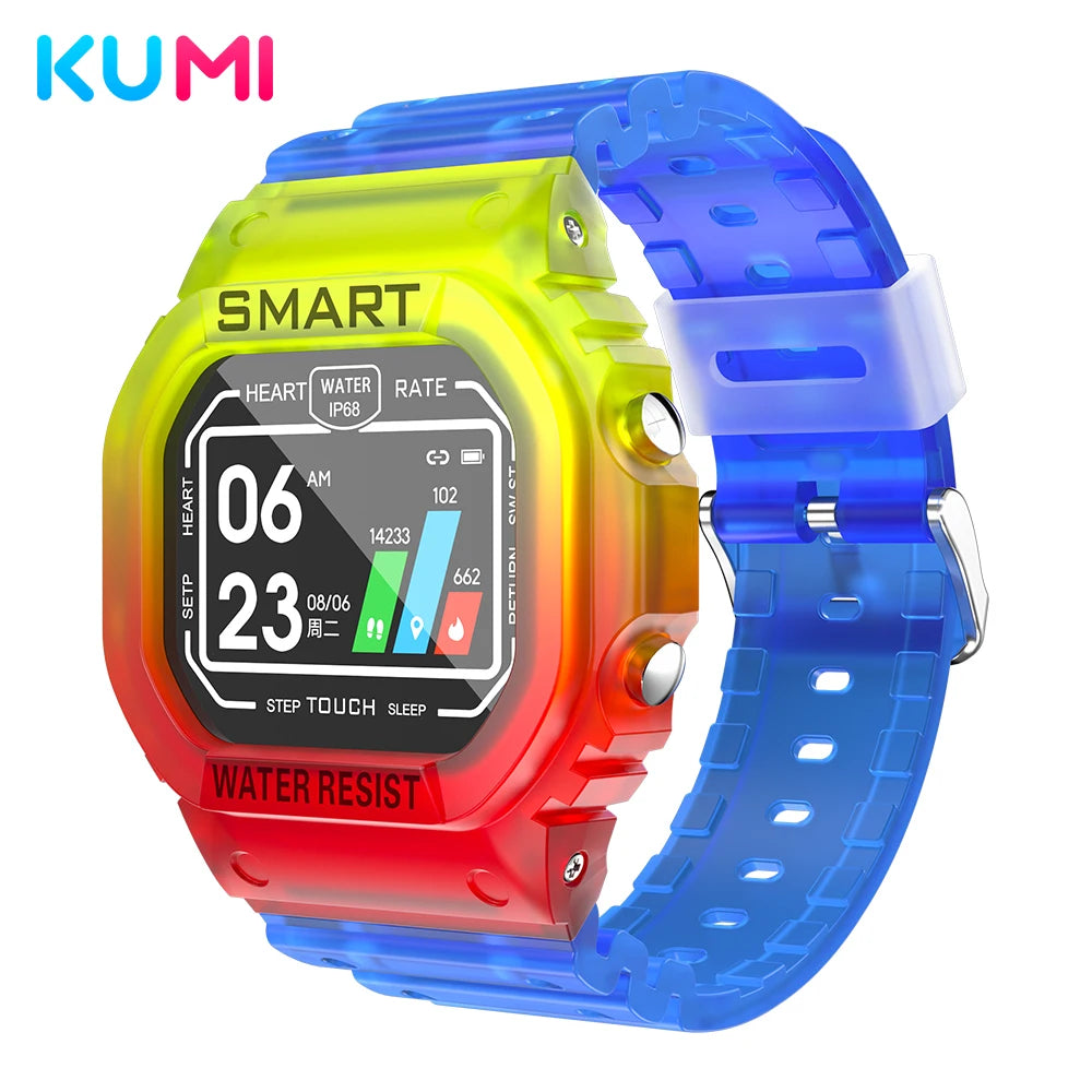 KUMI U2 1.14 Inch Smart Watch Sports Fitness Heart Rate Blood Pressure Monitor IP68 Waterproof Smart Watch for IOS Android