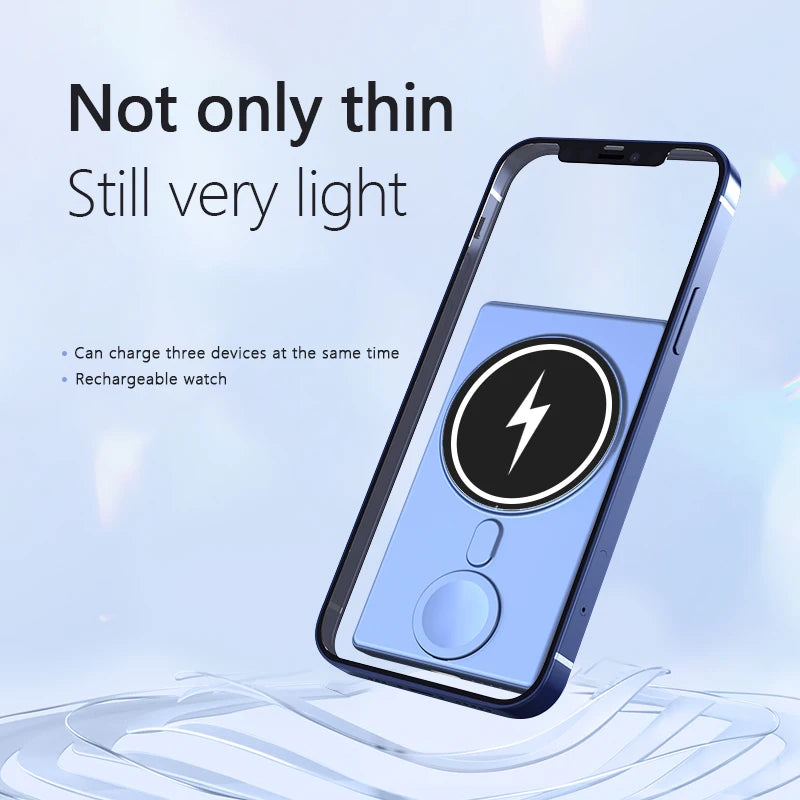 Fast Charger Portable Magnetic Wireless Power Bank Mobile Phone External Battery 5000mAh