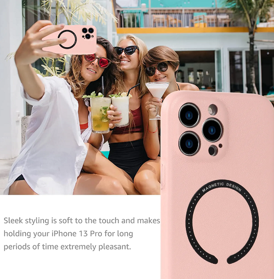 New trending leather wireless chargingMagsafe phone case for iPhone