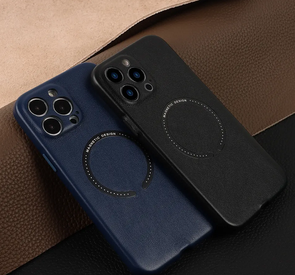 New trending leather wireless chargingMagsafe phone case for iPhone
