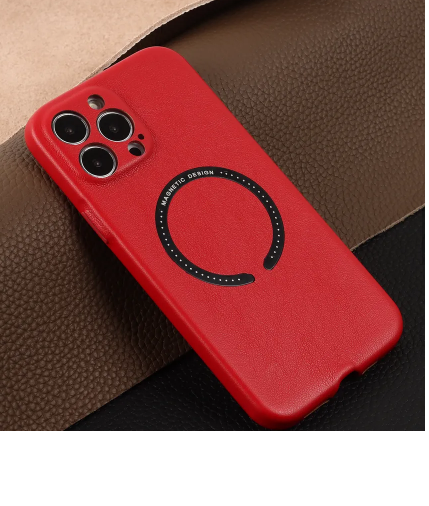 New trending leather wireless chargingMagsafe phone case for iPhone