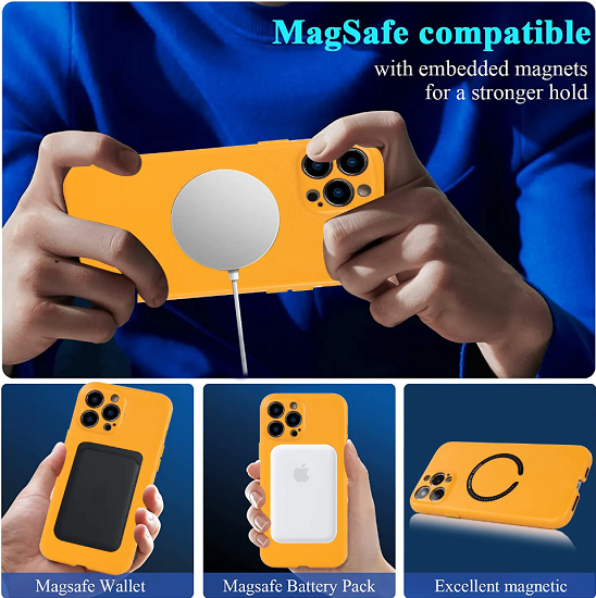 New trending leather wireless chargingMagsafe phone case for iPhone