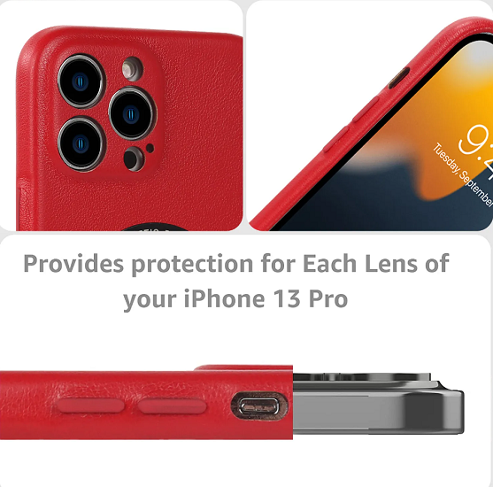 New trending leather wireless chargingMagsafe phone case for iPhone