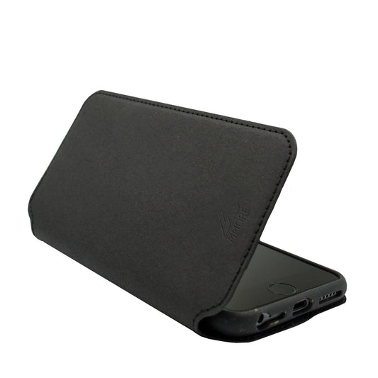 Environment Friendly Biodegradable Flip Phone Case - Black  for iPhone