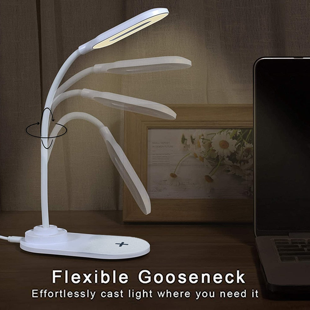 30W Wireless Charging LED Table Lamp. Fast Wireless Charger