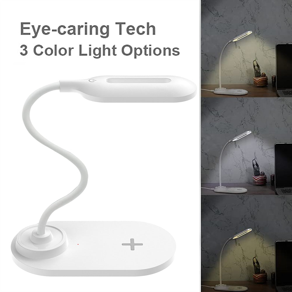 30W Wireless Charging LED Table Lamp. Fast Wireless Charger