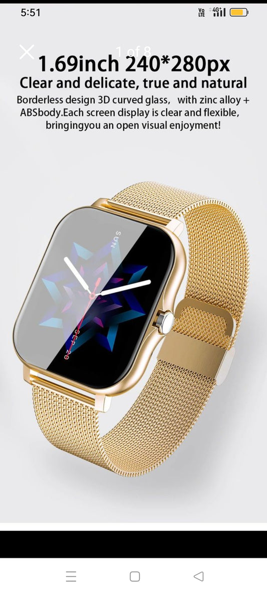 Exquisite KDW13 Gold color BT smartwatch