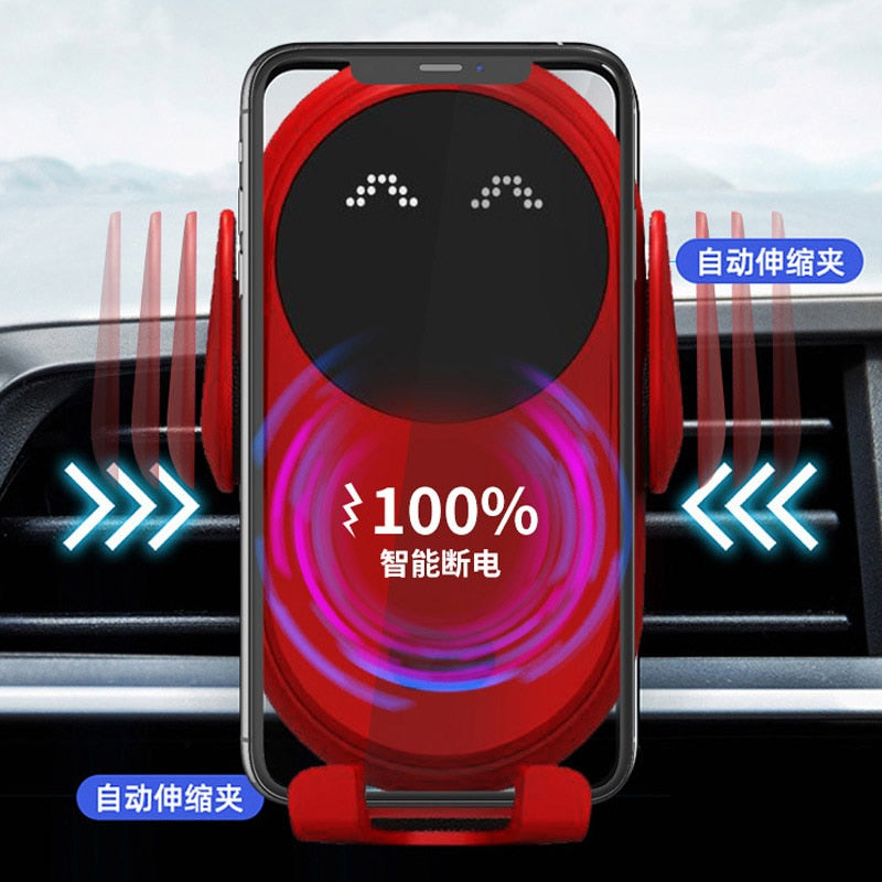 Smart Sensor Automatic Clamping Car Wireless Charger Stand and Phone Holder Auto Wireless Charging Bracket