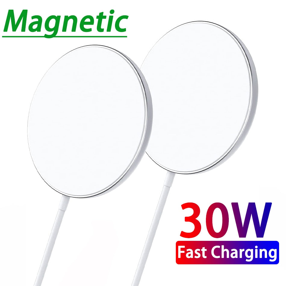 30W Magnetic Wireless Charger Pad for Apple and Android