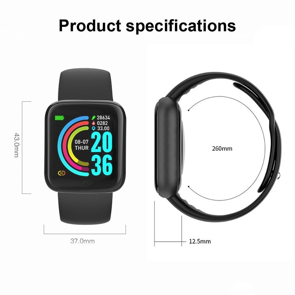 The Web Shed Y68 Health & Fitness Series Multifunction Bluetooth Smart Watch
