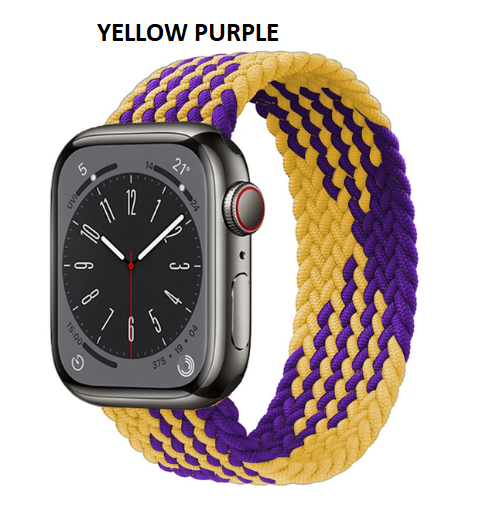 Elastic Braided Solo loop Strap For Apple Watch 38/40/41 MM 42/44/45 MM