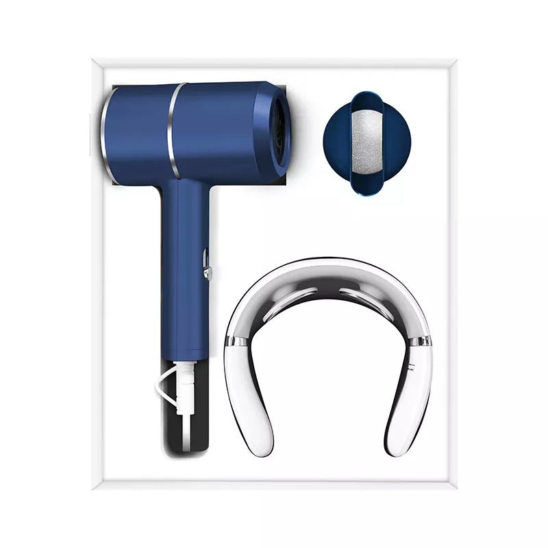 The Web Shed Hair Dryer with Concentrator Nozzle & Neck Massager Gift Set